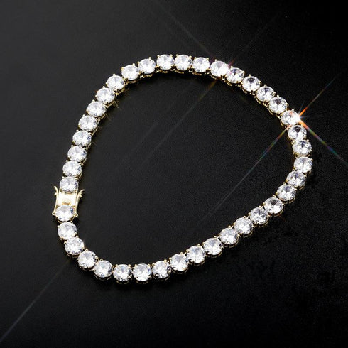 10mm large zircon necklace neck chain hip hop jewelry single-row chain necklace for men and women